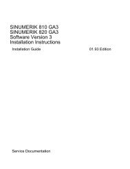 SINUMERIK 810 GA3 SINUMERIK 820 GA3 Software Version 3 - Wiap