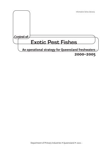 Control of Exotic Pest Fishes - An Operational Strategy