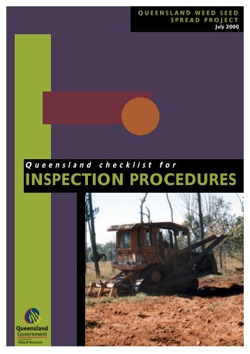 Queensland checklist for inspection procedures - Department of ...