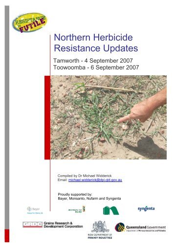 Northern Herbicide Resistance Update - Department of Primary ...