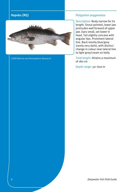 Deepwater Fish Field Guide - Department of Primary Industries ...