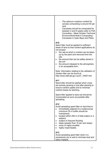 Queensland Guidelines: Meat Chicken Farms - Department of ...