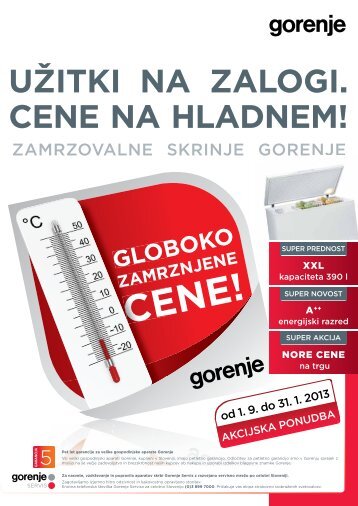 UÅ½ITKI NA ZALOGI. CENE NA HLADNEM! - Gorenje