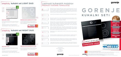 Pdf katalog: Gorenje kuhalni seti