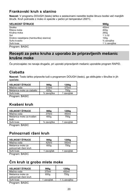 APARAT ZA PEKO KRUHA PK800DA - Gorenje