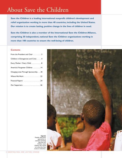 Annual Report 2002 - Save the Children