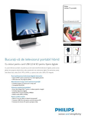 PVD1079/12 Philips Unitate TV portabilă