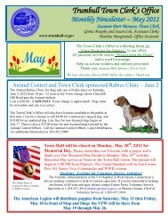 Trumbull Town Clerk's Office Monthly Newsletter â May 2012