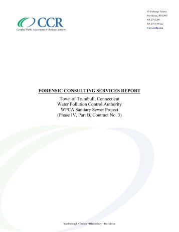 Forensic Audit Report-WPCA Phase IV, Part B. Contract ... - Trumbull