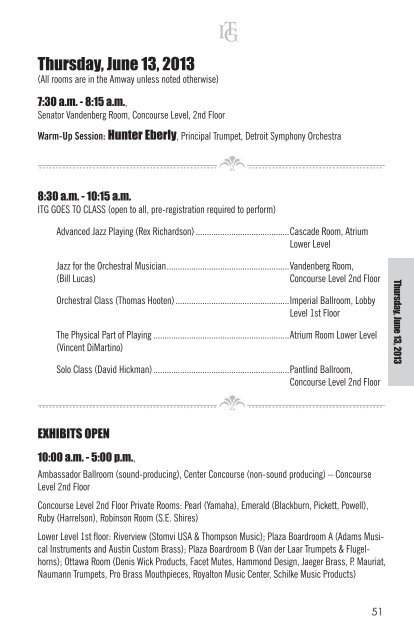 PDF of full conference program book - International Trumpet Guild