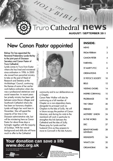 New Canon Pastor appointed - Truro Cathedral