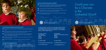 Chorister pdf leaflet - Truro Cathedral