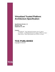 TCG Virtualized Trusted Platform Architecture Specification