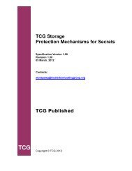 TCG Storage Protection Mechanisms for Secrets Specification ...