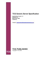 TCG Generic Server Specification TCG PUBLISHED - Trusted ...