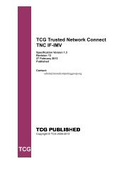 TNC IF-IMV Specification, Version 1.3, Revision 13 (PDF) - Trusted ...