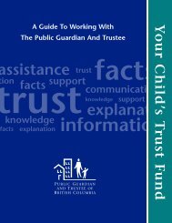 Your Child's Trust Fund - Public Guardian and Trustee of British ...