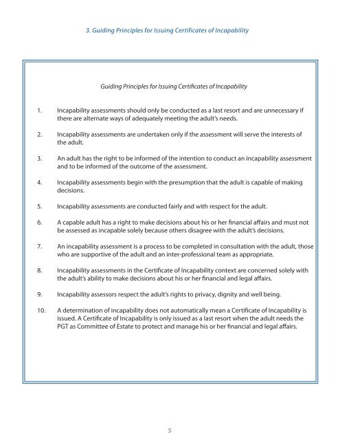 Guidelines for Issuing a Certificate of Incapability under the Patients ...