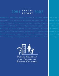 2001-2002 Annual Report - Public Guardian and Trustee of British ...