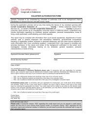 VOLUNTEER AUTHORIZATION FORM Sample Template to be ... - 4-H