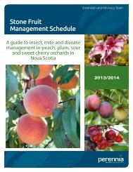 Stone Fruit Management Schedule 2013-2014 - Perennia
