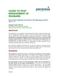 Guide to Pest Management in Rhubarb 2013 - Perennia