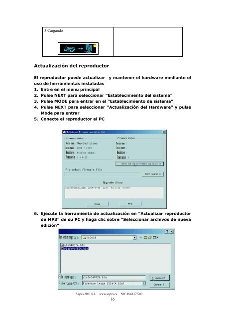 Manual de usuario Reproductor de MP3 con radio FM SAYTES ...