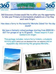 360 Discovery Cruises would like to offer you the opportunity to take ...