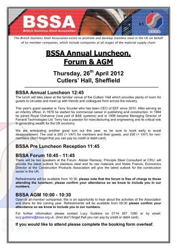 bssa guide to stainless steel specifications - British Stainless ...