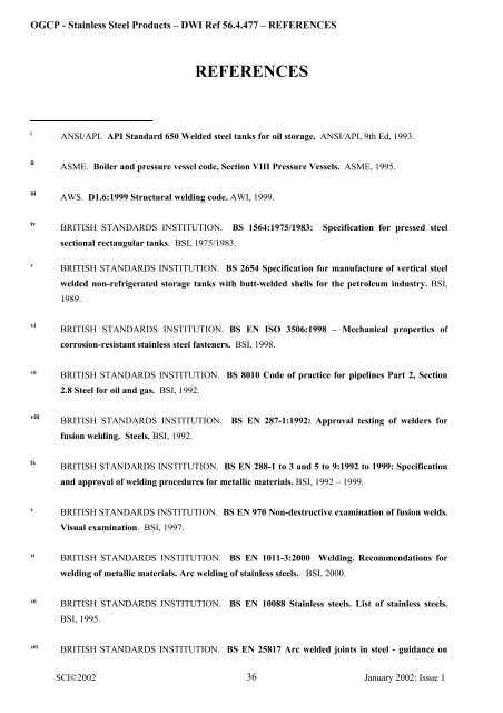 Operational guidelines and code of practice for stainless steel