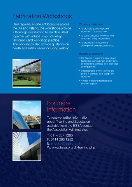information - British Stainless Steel Association