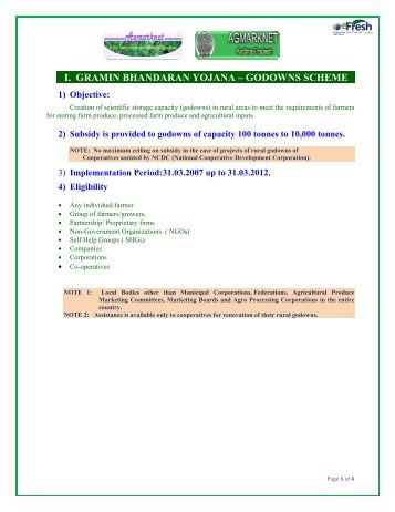 i. gramin bhandaran yojana â godowns scheme - Efresh India