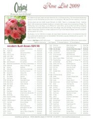 Rose List 2009 - Orchard Nursery