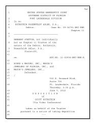 Deposition Transcript of Scott Rothstein - Trustee Services