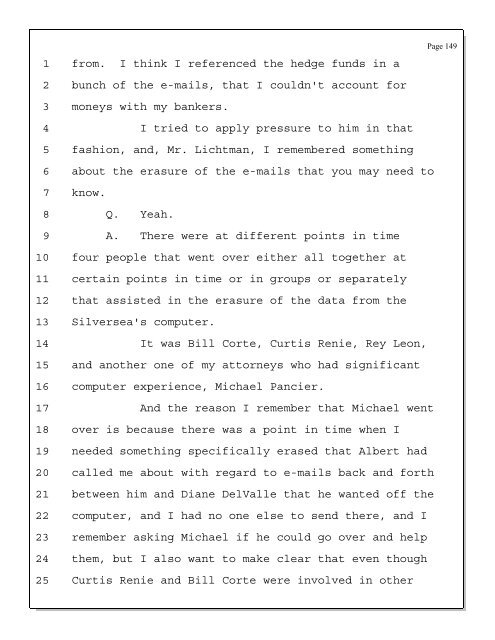 Deposition Transcript of Scott Rothstein (Albert ... - Trustee Services