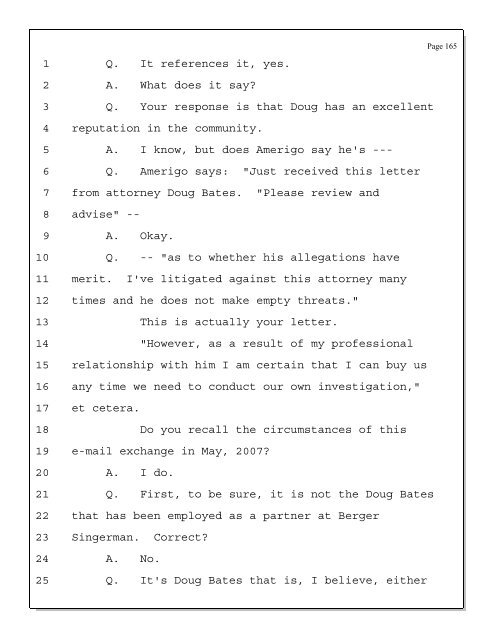 Deposition Transcript of Scott Rothstein (Albert ... - Trustee Services