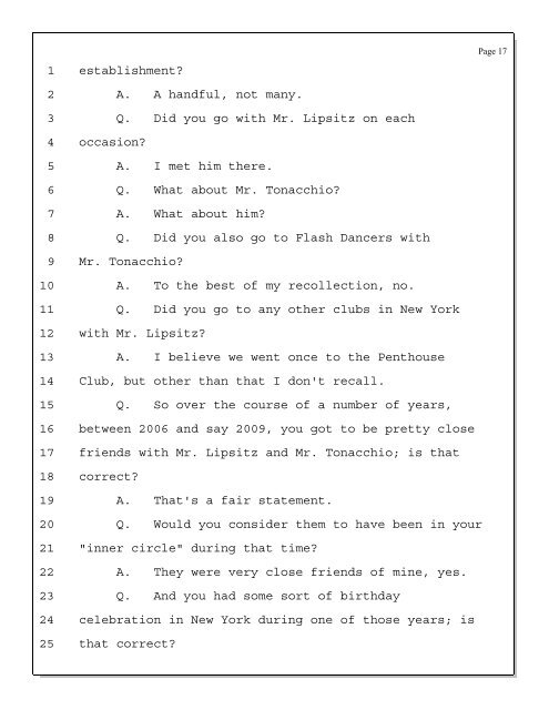 Deposition of Scott Rothstein re - Trustee Services