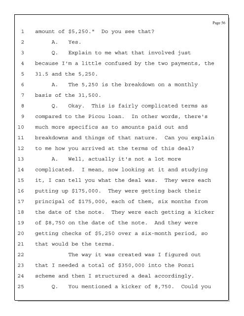 Deposition of Scott Rothstein re - Trustee Services