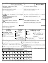 Bankruptcy Forms - Trustee Services