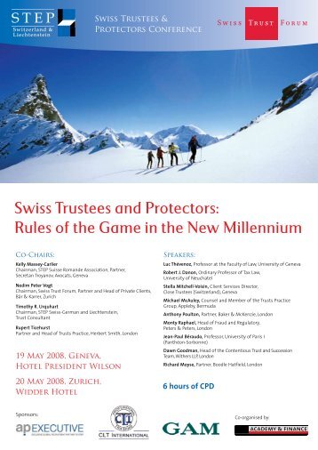 Swiss Trustees and Protectors: Rules of the Game in the ... - trusts.ch