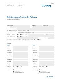 Mietinteressentenformular fÃ¼r Wohnung - Truvag Treuhand AG