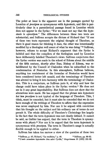 ANNOTATIONS ON THE CHRISTOLOGY OF THEODORE OF ...