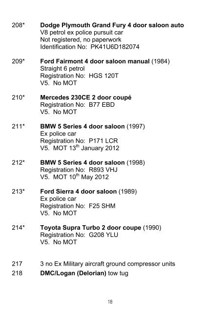 sale information - Thimbleby & Shorland