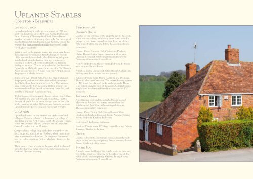 Uplands Stables - Thimbleby & Shorland