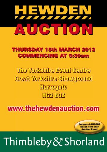 AUCTION - Thimbleby & Shorland