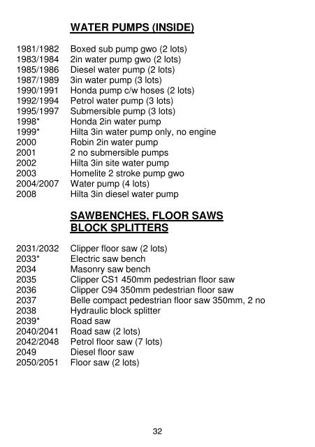 COnTRaCTORs PlanT and eQUiPMenT Reading aUCTiOn