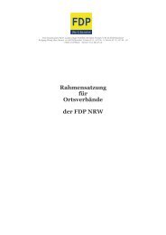 Rahmensatzung für Ortsverbände der FDP NRW