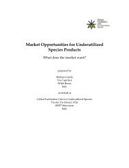 Market Opportunities for Underutilized Species Products - What ...