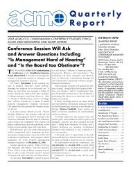 Quarterly Report - Association of Condominium Managers of Ontario