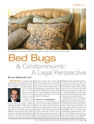 Bed Bugs - Association of Condominium Managers of Ontario